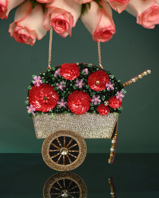 Chase the Flower Cart Crossbody Bag